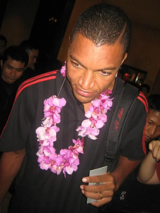 Nelson Dida bersama AC Milan Glorie di Jakarta pada September 2011