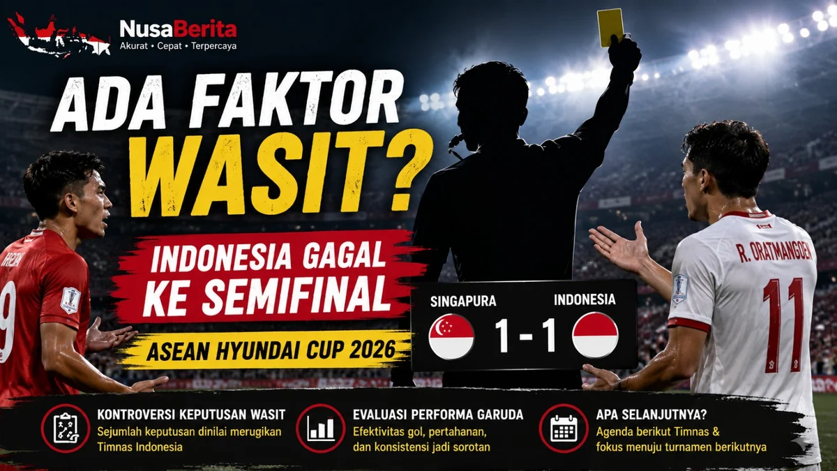 Ilustrasi kontroversi wasit setelah Indonesia gagal ke semifinal ASEAN Hyundai Cup 2026