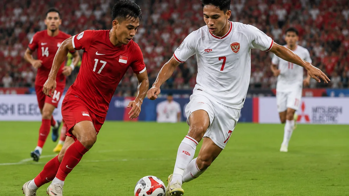 Ilustrasi pertandingan Singapura vs Indonesia jelang laga Piala AFF 2026